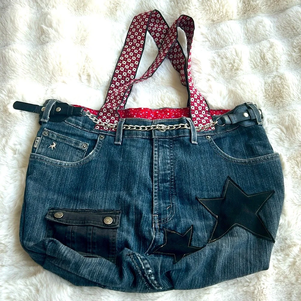 Gorgeous vintage denim bag like new - Picture 1 of 13